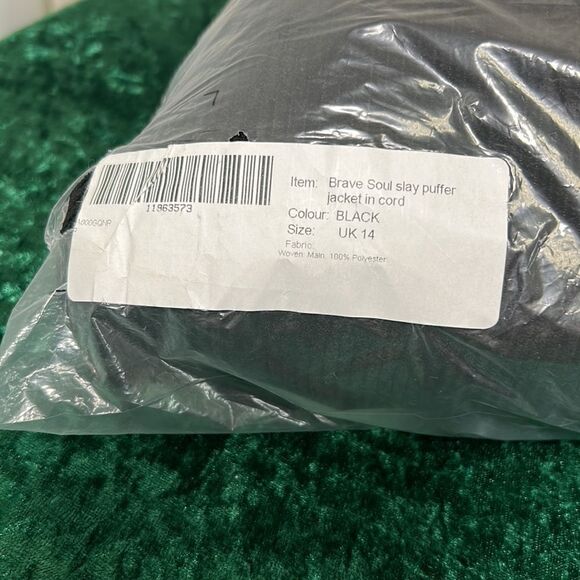 ASOS BRAVE SOUL SLAY PUFFER CORD JACKET SIZE 10US - Picture 5 of 12